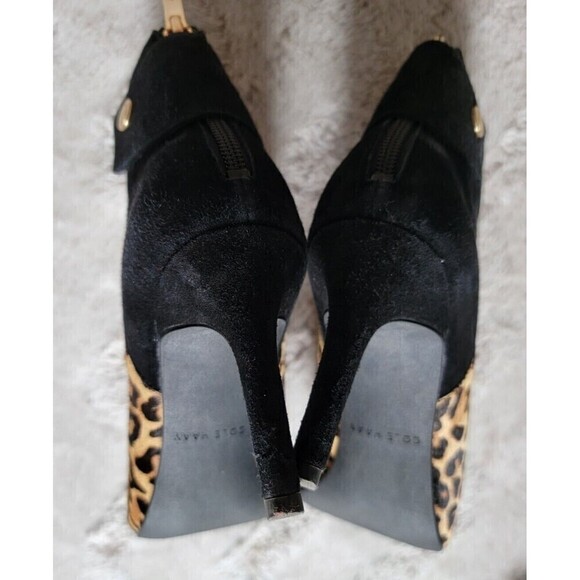 Cole Haan Claremont Calf Hair Ankle Bootie In Ocelot Print Size 7.5 - Picture 8 of 11